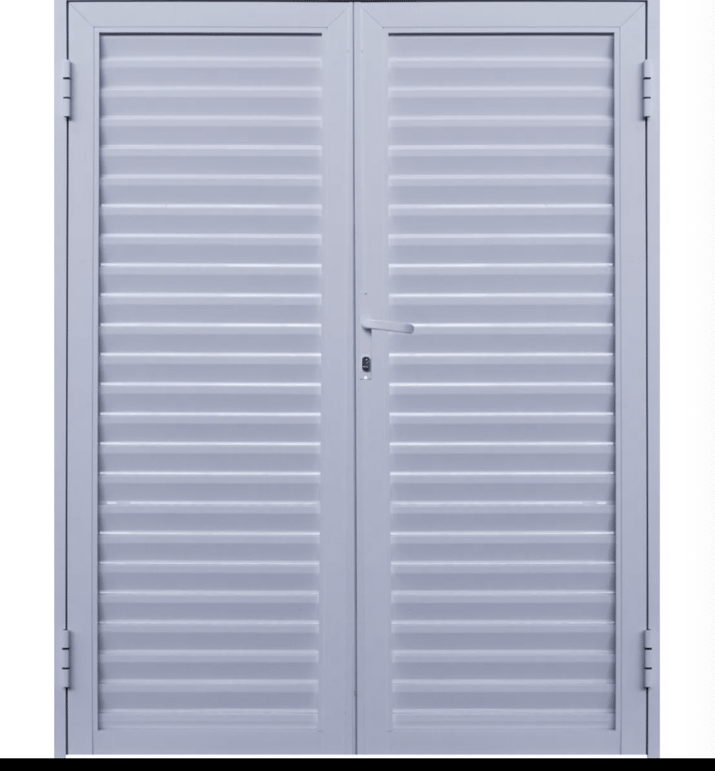 Porta de giro duas folhas com venezianas